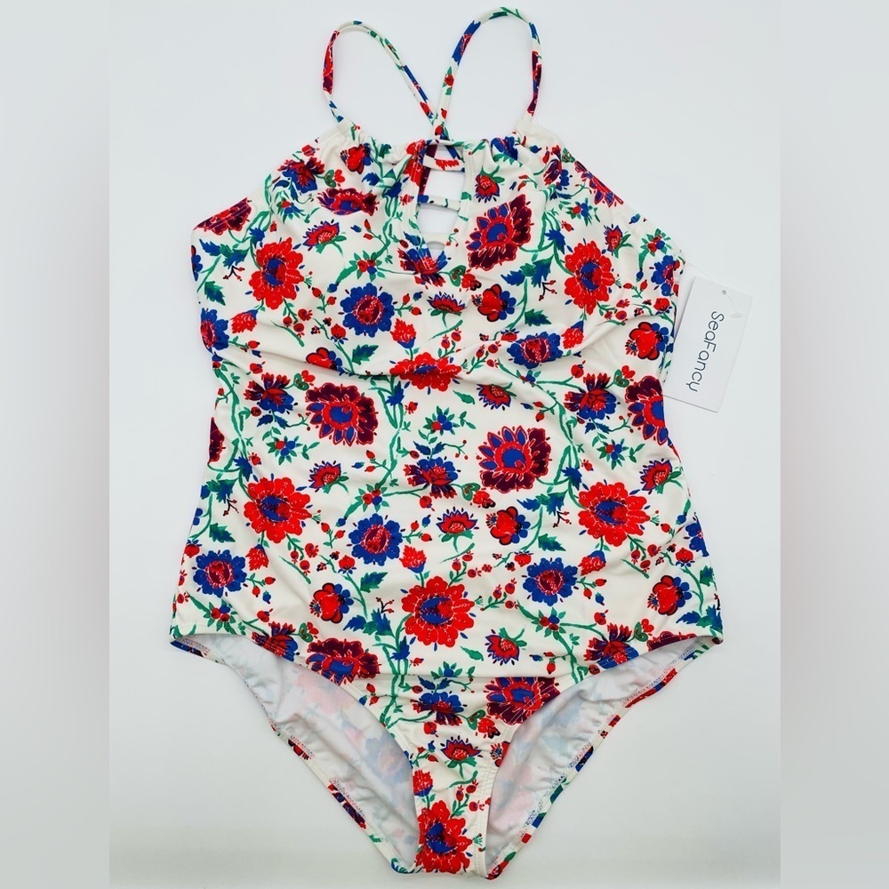 SEA FANCY Floral One Piece Swimsuit Size XL NWT - Picture 4 of 8